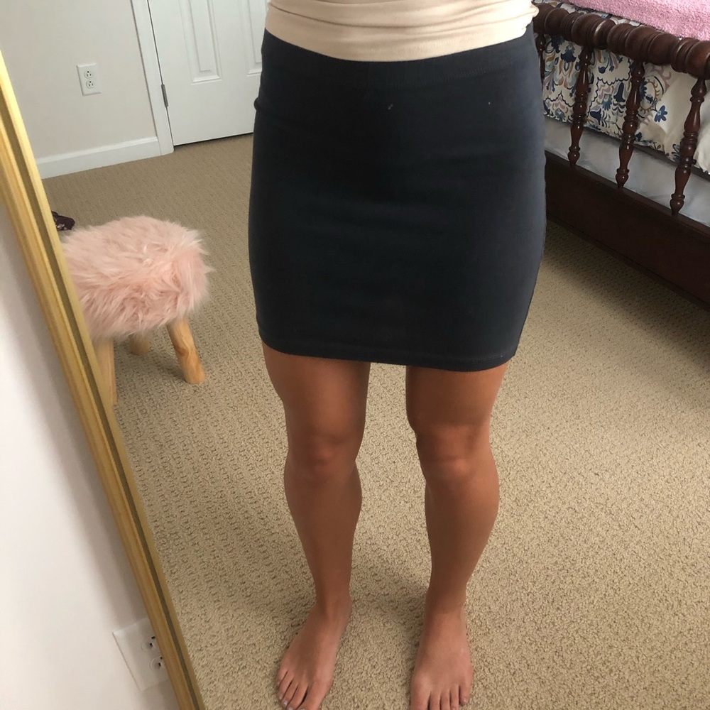 Dark Grey Pencil Skirt